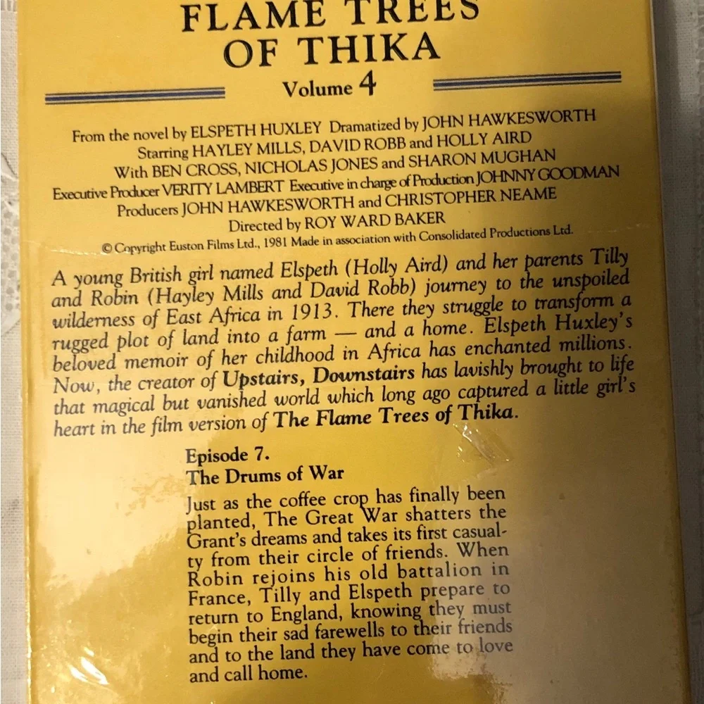 The Flame Trees of Thika VHS Set